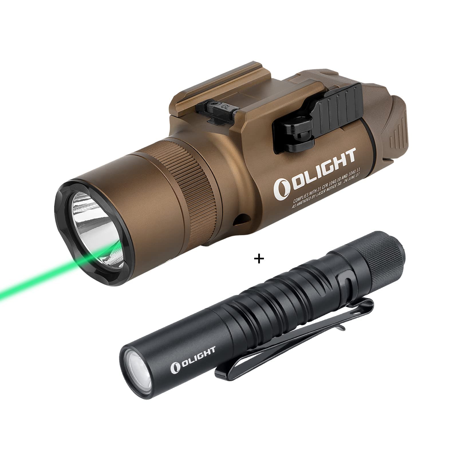 OLIGHT Baldr Pro R 1350 Lumens Magnetic USB Rechargeable Tactical Flashlight, Bundled with I3T EOS 1