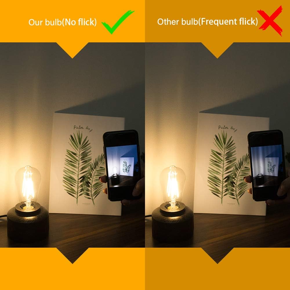 Best Cyber Monday 🔥 FAGUANGAO ST64 Vintage LED Edison Light Bulbs,6W Dimmable Filament Bulb,3000K Soft White 60W Equivalent,E26,Antique Light Bulbs for Table Lamp,Home, Reading Room,2 Pack