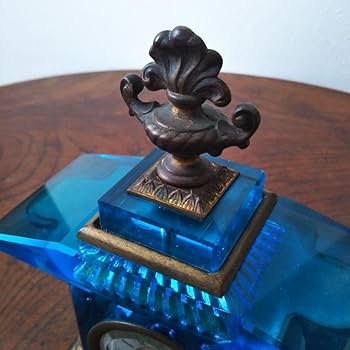 置時計 精工舎 機械式 手巻ウランガラス ブルーガラス 稼働品 欠け ヒビ Amazon.co.jp: 精工舎 ウランガラス ブルー 宮形 置時計 時計 : ホーム