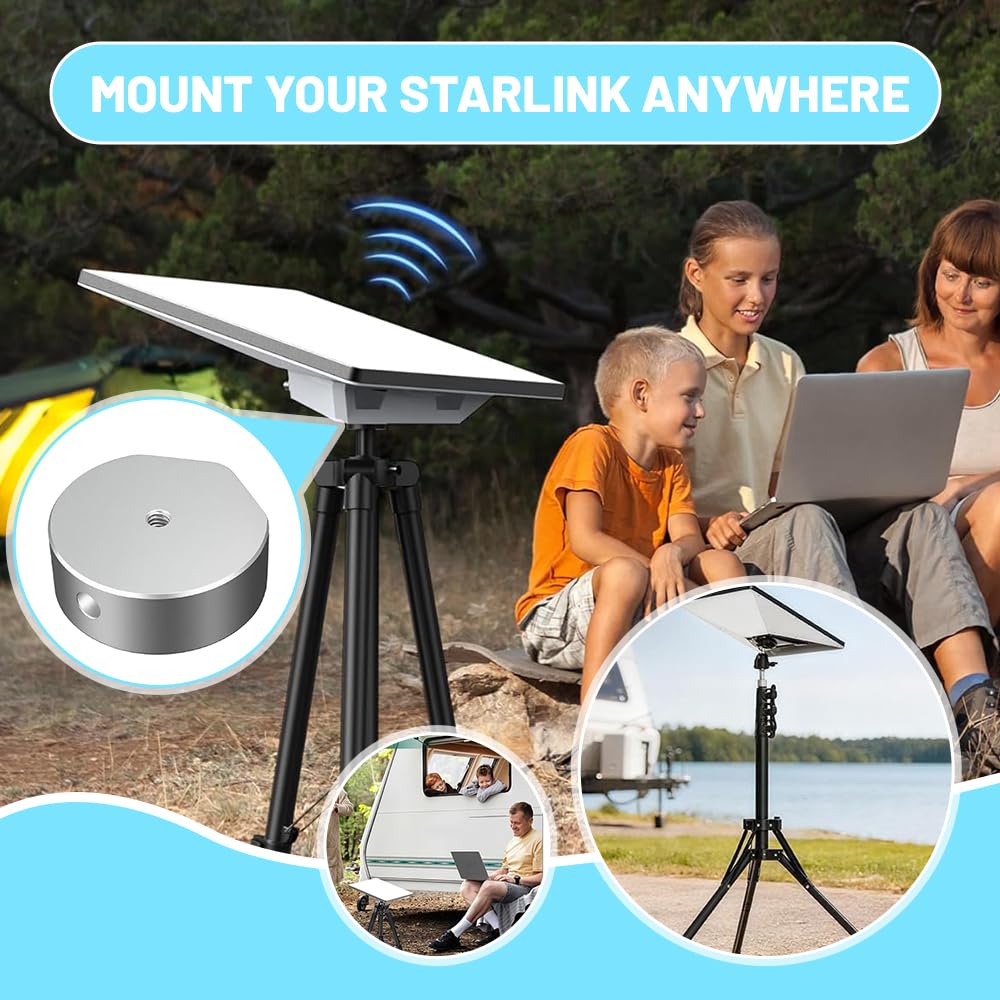 Adapter Starlink Mini, uchwyt Mi ni Starlinks aluminiowy 1/4", kompatybilny z Mimi Star Link i płaskim uchwytem