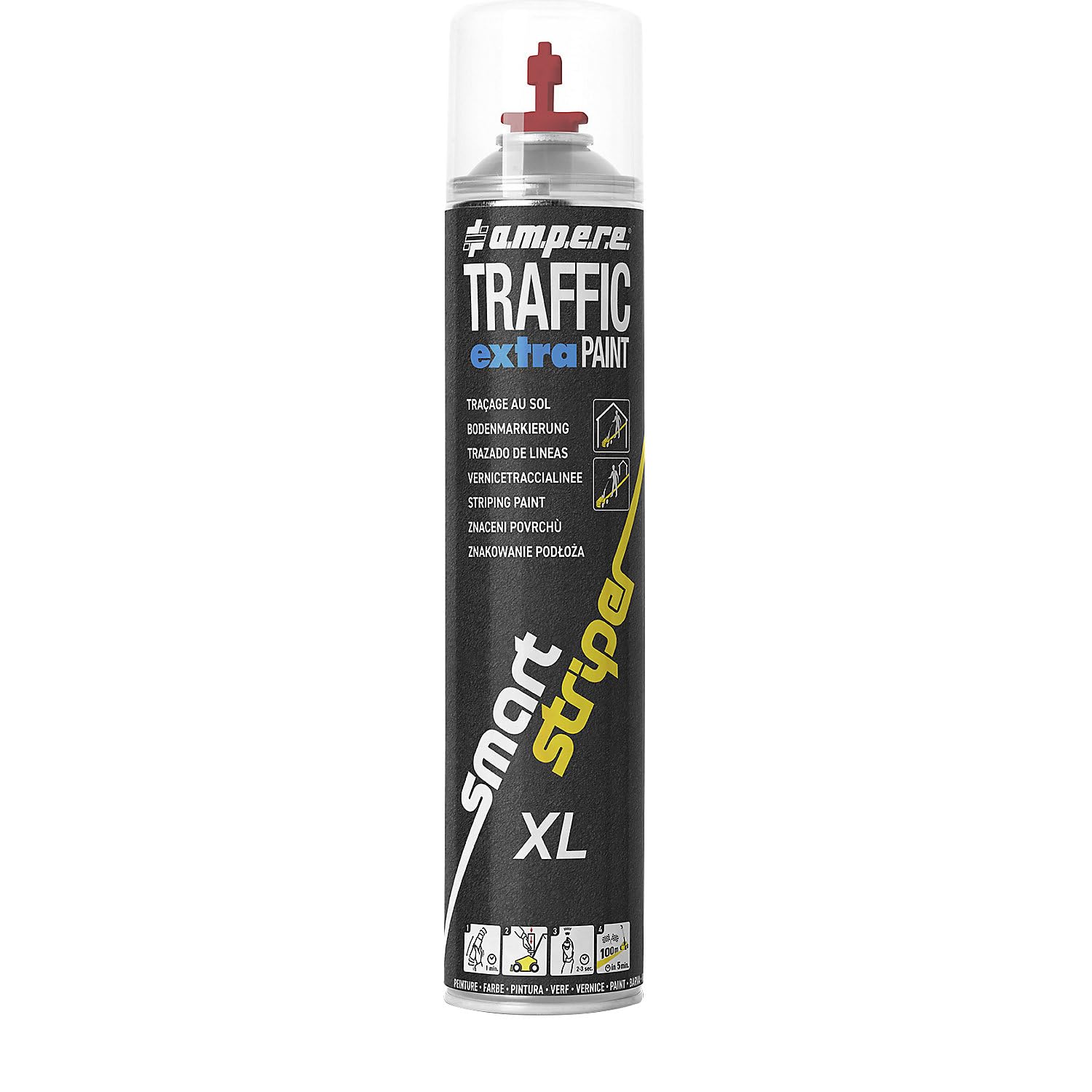 Ampere | Markierfarbe Traffic extra Paint® XL | Inhalt 750 ml | VE 6 Dosen | Rot