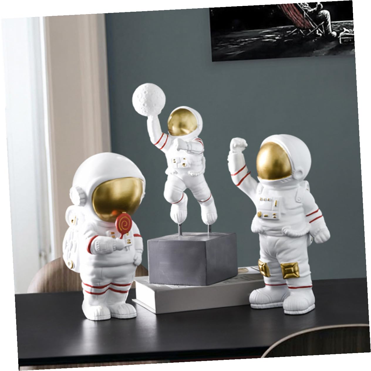 Kreatives Ornament Weihnachten Party Astronauten Dekoration aus Kunstharz