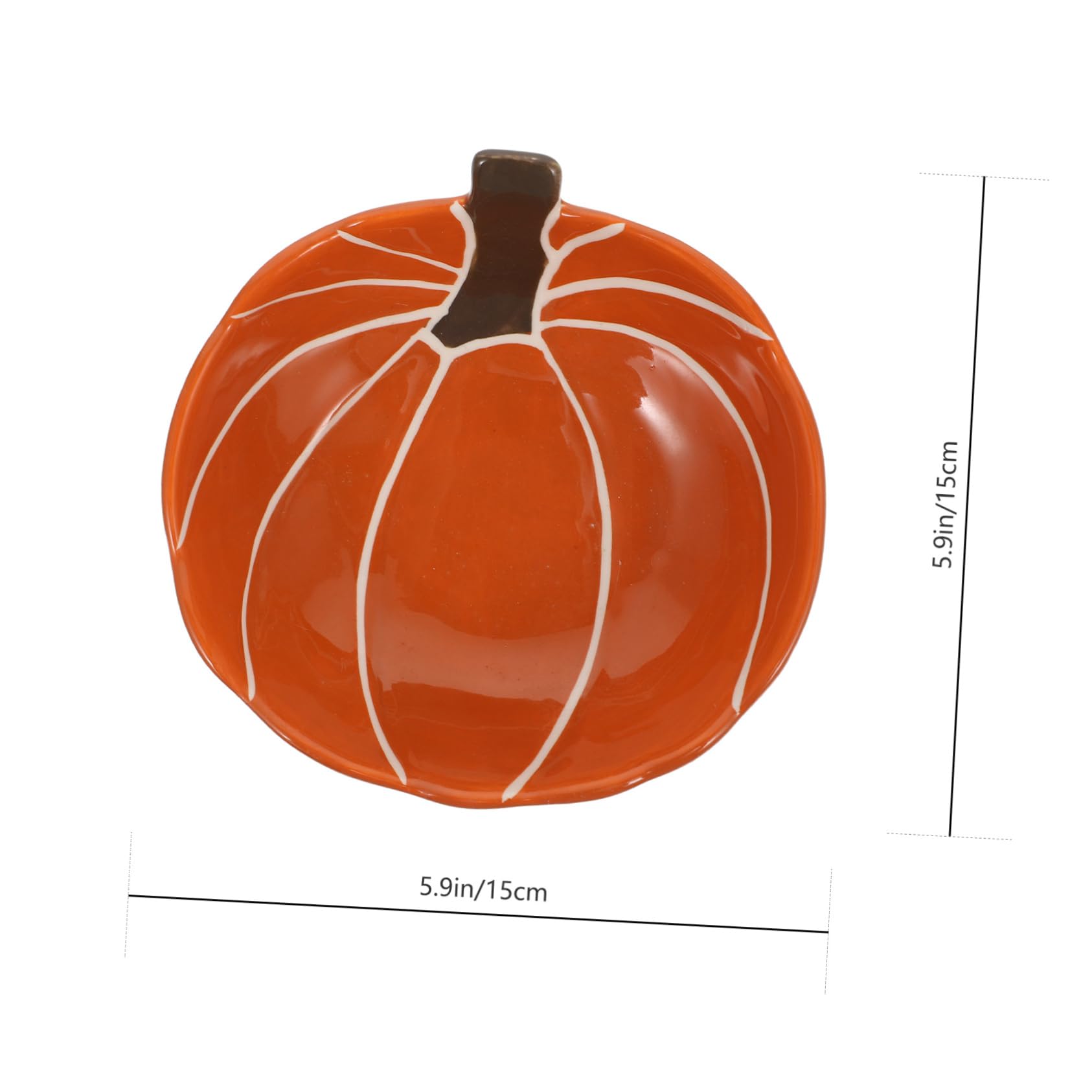 Cabilock 1Pc Stylish Ceramic Food Plate Hand Painted Pumpkin Design for Halloween Tableware for Breakfast Snacks and Parties Versatile Serving Tray for Dishes and Desserts