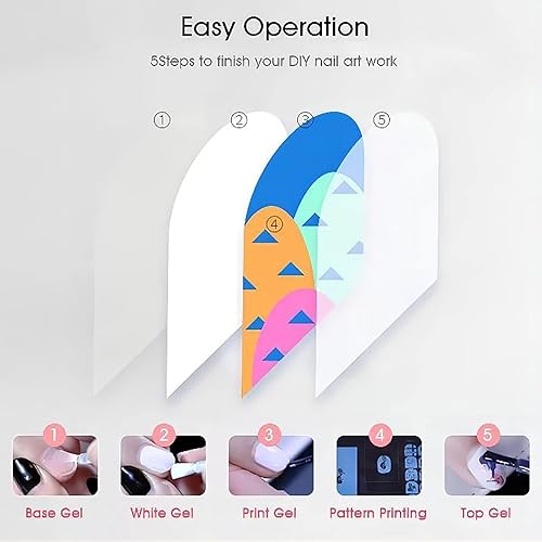 Miniatura 5 de OHYAS Impresora 3D de arte de uñas impresoras automáticas de uñas totalmente inteligentes pantalla táctil de alta definición de 7 pulgadas