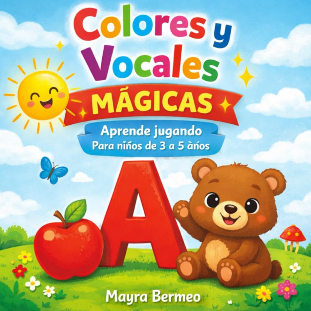 Colores y vocales mágicas: Aprende jugando – Para niños de 3 a 5 años