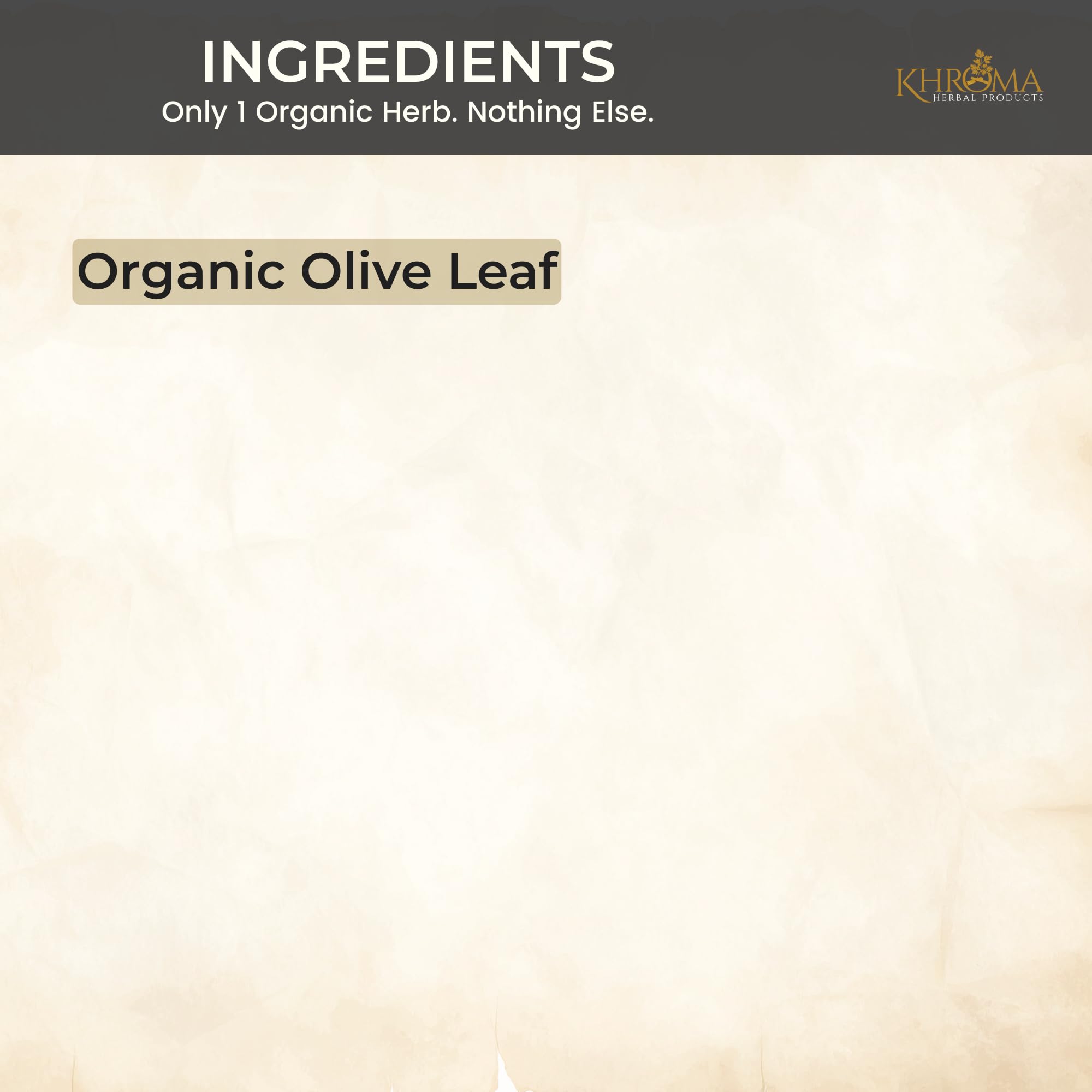 Khroma Herbal Products Organic Olive Leaf - 2 oz Liquid in a Glass Bottle - 30 Servings