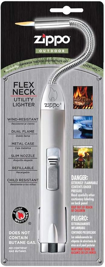 Encendedor Zippo Flex Neck Utility Lighter Plateado miniatura 2
