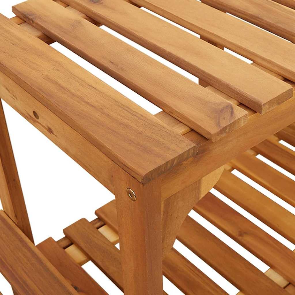 vidaXL Entourage de Bain à remous Bois d'Acacia Massif Marron