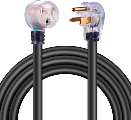 Miady Cable de extensión de soldador de 25 pies y 50 amperios, calibre 8 resistente NEMA 6-50 para máquina de soldadura industrial con extremo