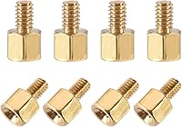 Vista 17 de uxcell M2.0.197x0.157 in+0.157 in macho-hembra latón hexagonal PCB placa base separador separador para FPV Drone Quadcopter, computadora y placa