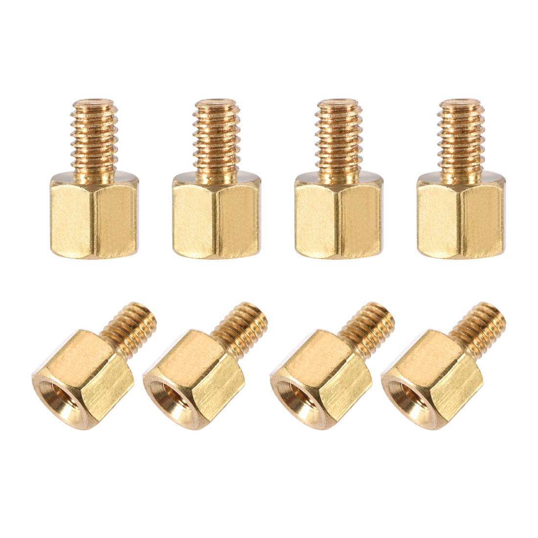 sourcing map M2.5x5mm+4mm Male-Female Brass Hex PCB Motherboard Spacer Standoff for FPV Drone Quadcopter, Computer & Circuit Board 100pcs