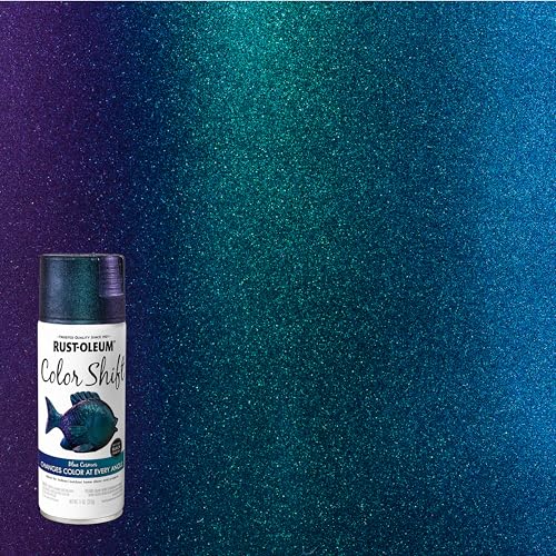 Image of Rust-Oleum Color Shift Blue Cosmos Spray Paint | Color Changing Finish, Iridescent Effect, Crafts, Decor & Accessories, Multi-Angle Appearance, 11 Oz