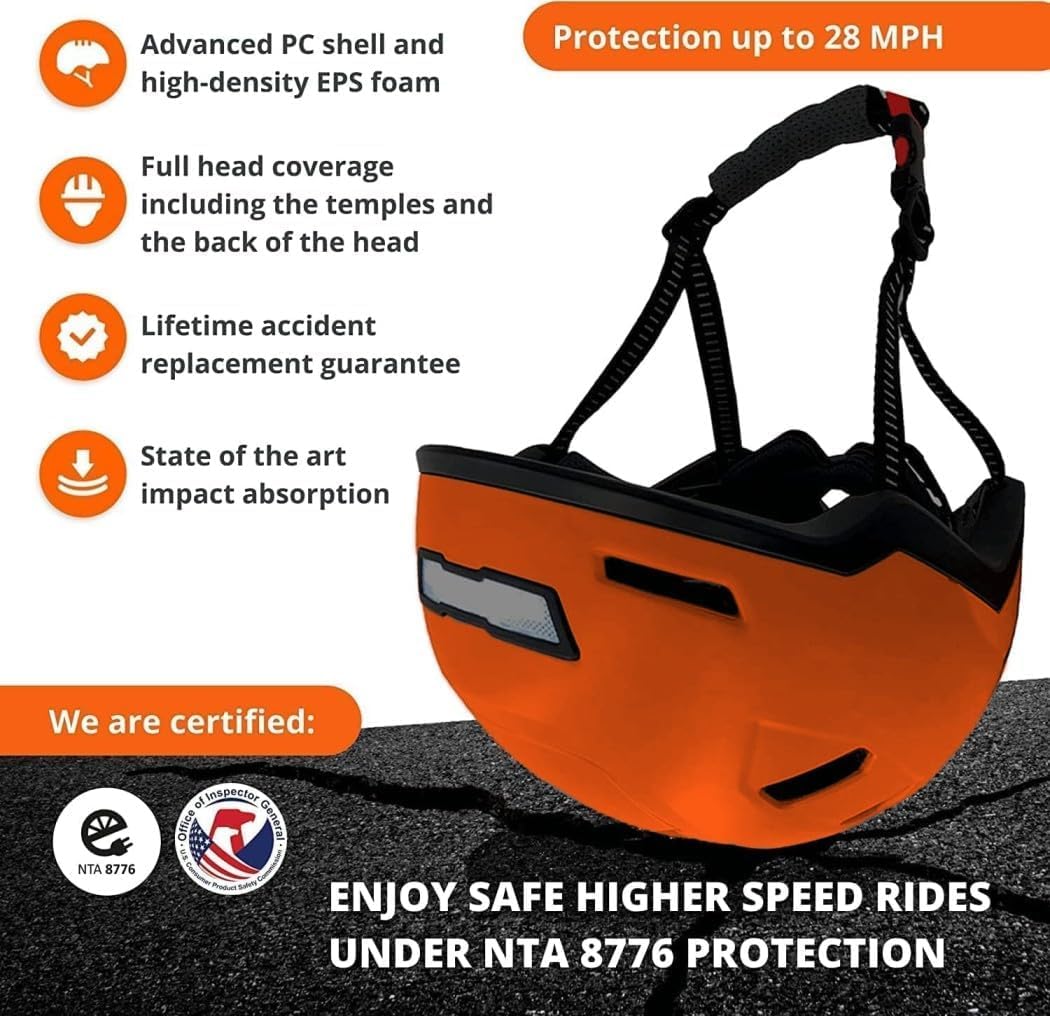 XNITO Kid Bike Helmets for Boys and Girls | Fit Head 51-54cm Circumference | CPSC & NTA-8776 Dual Certified | Multi-Sport Helmets with LED Lights, Magnetic Buckle, Detachable Visor (Dutch)