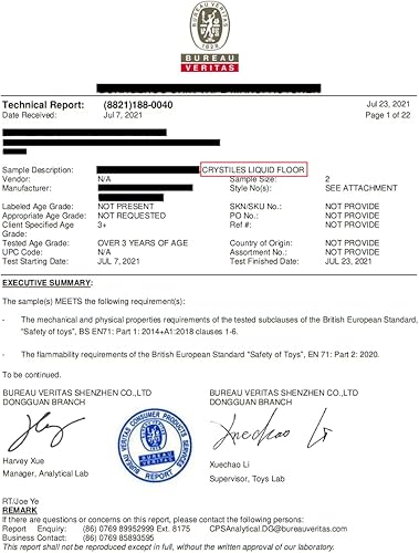 Miniatura 8 de Azulejos sensoriales con certificación ASTM, CPSIA, BS EN71, Crystiles de 12 x 12 pulgadas, baldosas líquidas coloridas para niños, tapete