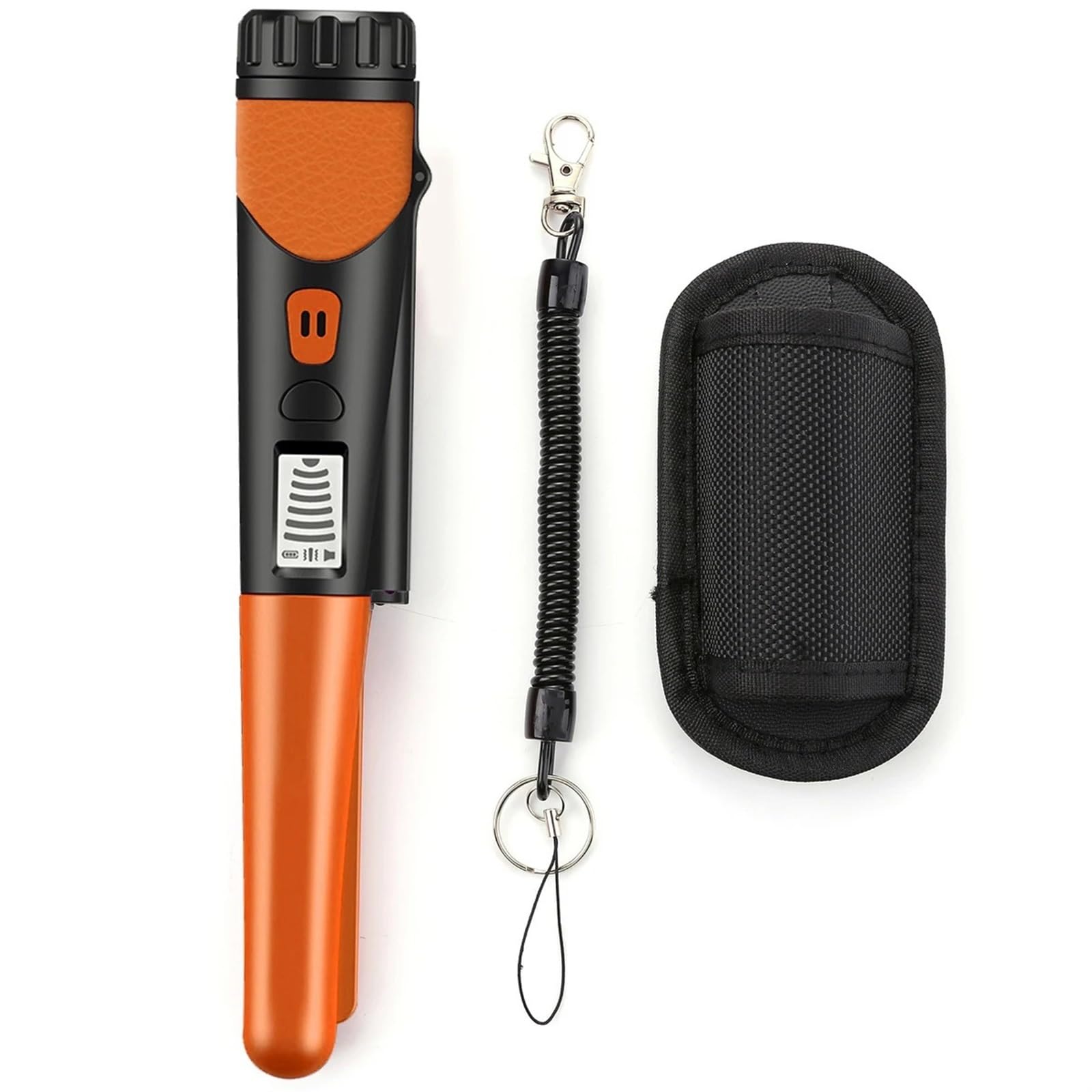 JVDDI Handheld Metal Detector Waterproof High Sensitivity Gold Detector Pointer Treasure Pinpointing Finder Probe With LCD Screen(Oranje)