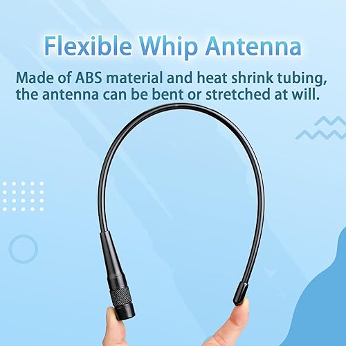 Miniatura 7 de Retevis Antena SMA macho, antena Walkie Talkie, 14.8 pulgadas VHFUHF 144430 Mhz banda doble, VSWR menos de 1.5 para Retevis RT85 RA89 RT81 HA1UV,