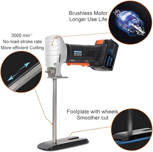 Miniatura 4 de MINOVA Cortador de goma de espuma sin escobillas de 8 pulgadas 5.0Ah 18V, corte de todas las densidades de goma espuma, cojín de espuma de tapicería