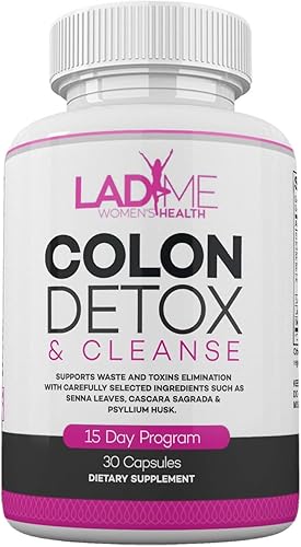 Programa Pure Colon Cleanse & Detox de 15 días  Alivio del estreñimiento laxante herbario con cáscara de psyllium, cascara sagrada y hojas de sena