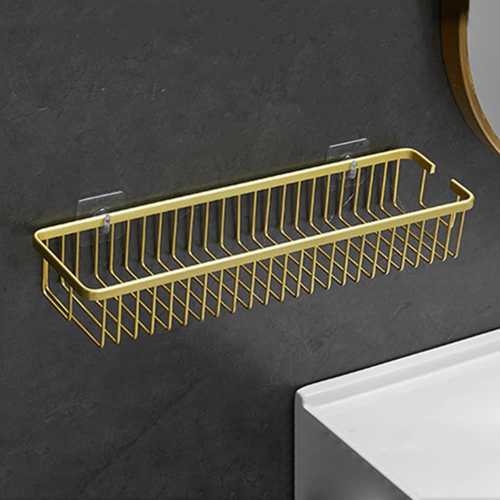 Étagère de cuisine murale et douche aluminium 30cm dorée