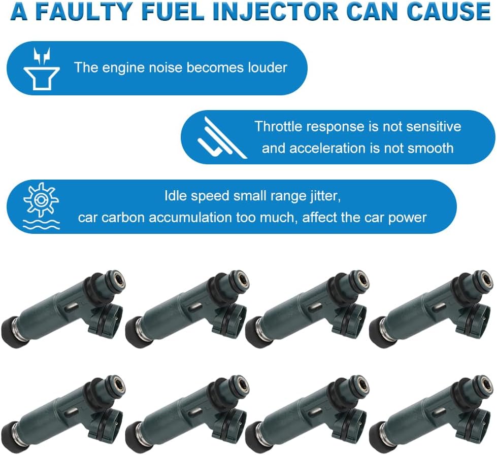 JDMON Fuel Injectors Compatible with 2000-2004 Toyota Tundra,2003-2004 Toyota 4Runner,1998-2005 Lexus LX470,2001-2004 Toyota Sequoia,2003-2005 Lexus GX470 V8 4.7L Replacement for FJ387