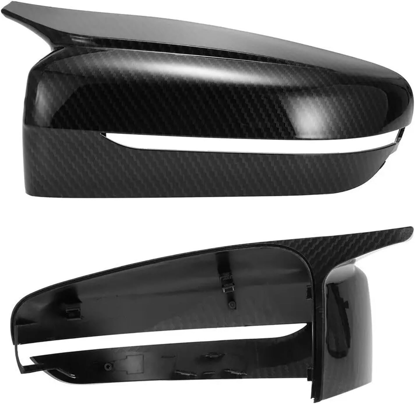 Kiyah Compatible For BMW 3 4 5 7 8 Series G20 G21 G28 G11 G12 G14 G15 G16 G30 G31 G38 G22 Rearview Side Mirror Cover Wing Cap Case Trim Carbon (Color : Gloss Black)