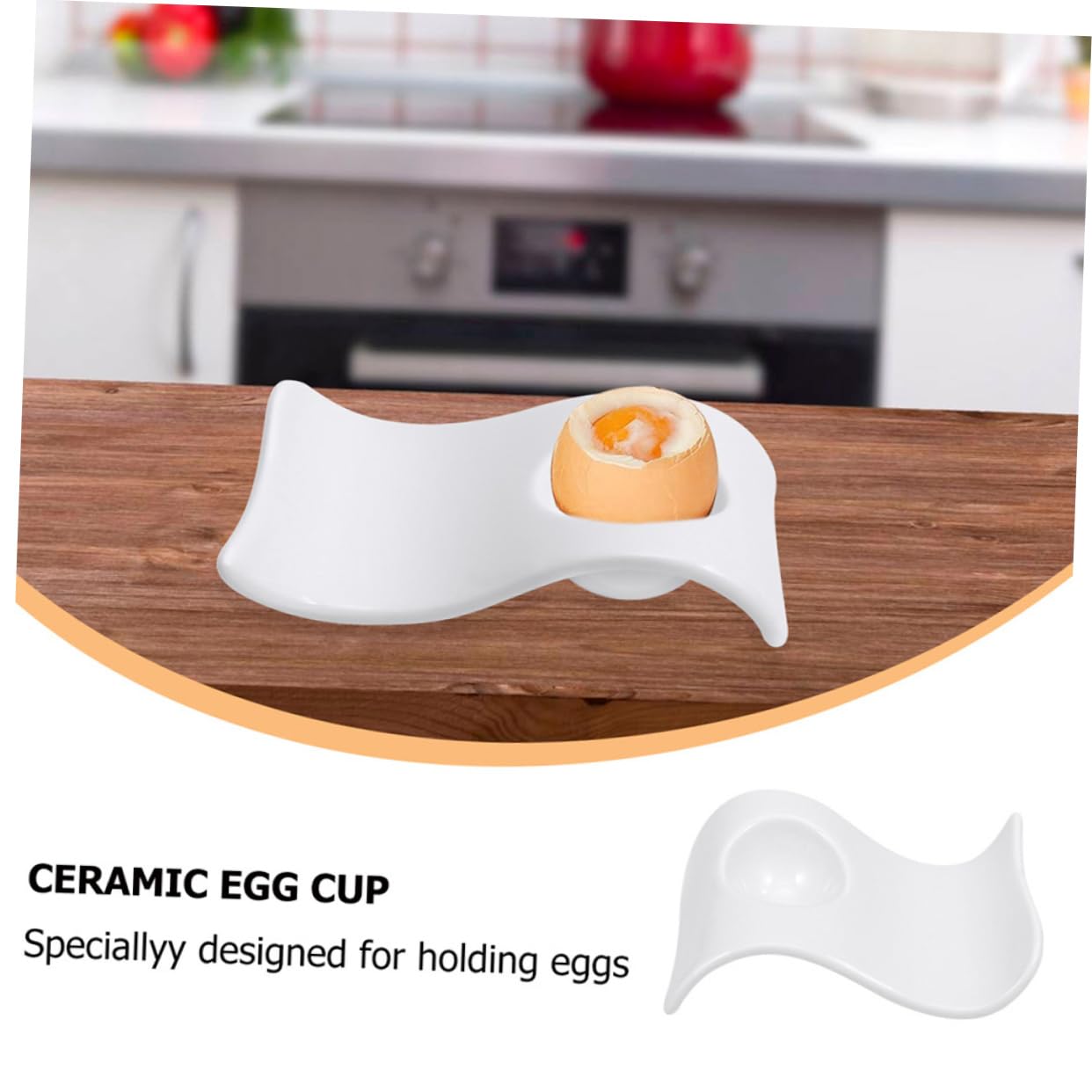 Cabilock Coquetiers en Céramique Blancs, Lot de 6 Pièces, pour Œufs | Assiettes de Table Modernes et Élégantes, Faciles à Nettoyer, pour Mini Amuse-bouches