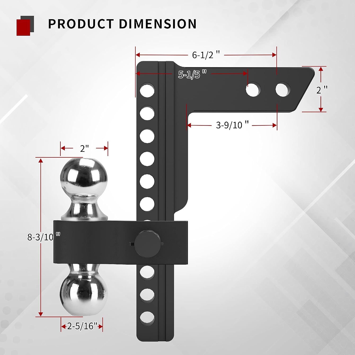 🔥 Hоt Dеаlѕ YITAMOTOR Adjustable Trailer Hitch Ball Mount w/Forged Aluminum Shank, 10-Inch Drop/Rise, Fits 2-Inch Receiver, 2'' & 2-5/16'' Combo Aluminum Tow Balls with Double Stainless Steel Pins and Locks