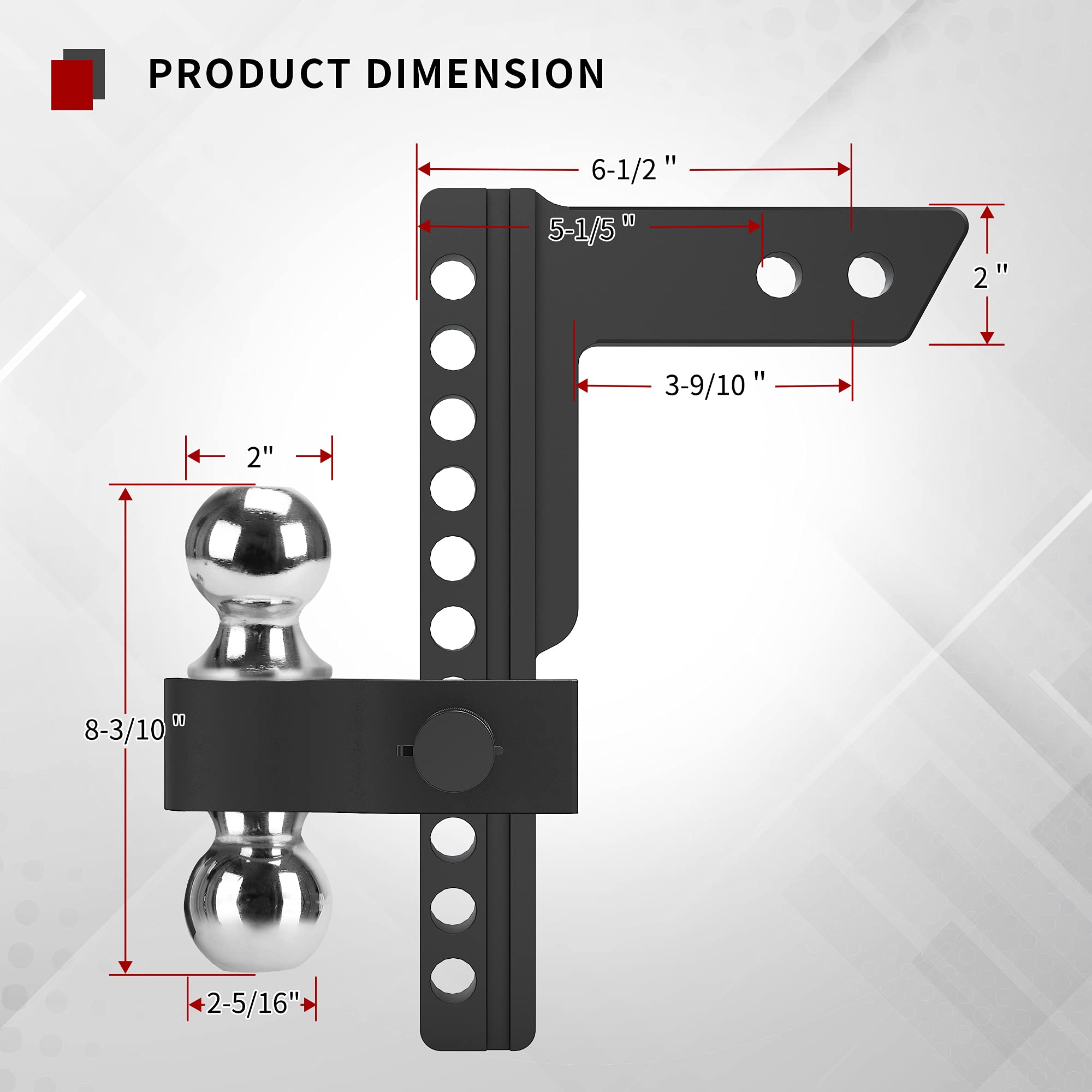 Amazon.co.jp: YITAMOTOR トレーラーヒッチ 調節可能 2インチ