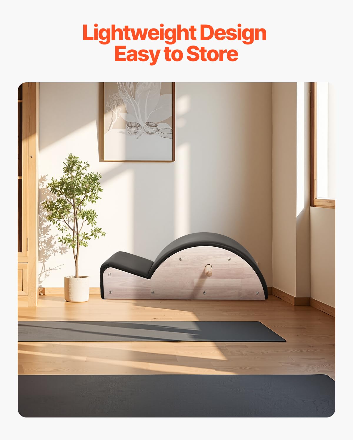 VEVOR Correcteur de Colonne Vertébrale Pilates, Arc Pilates en Bois d'Hévéa, Accessoire Yoga, Exercices Équilibre Étirement Renforcement Tronc