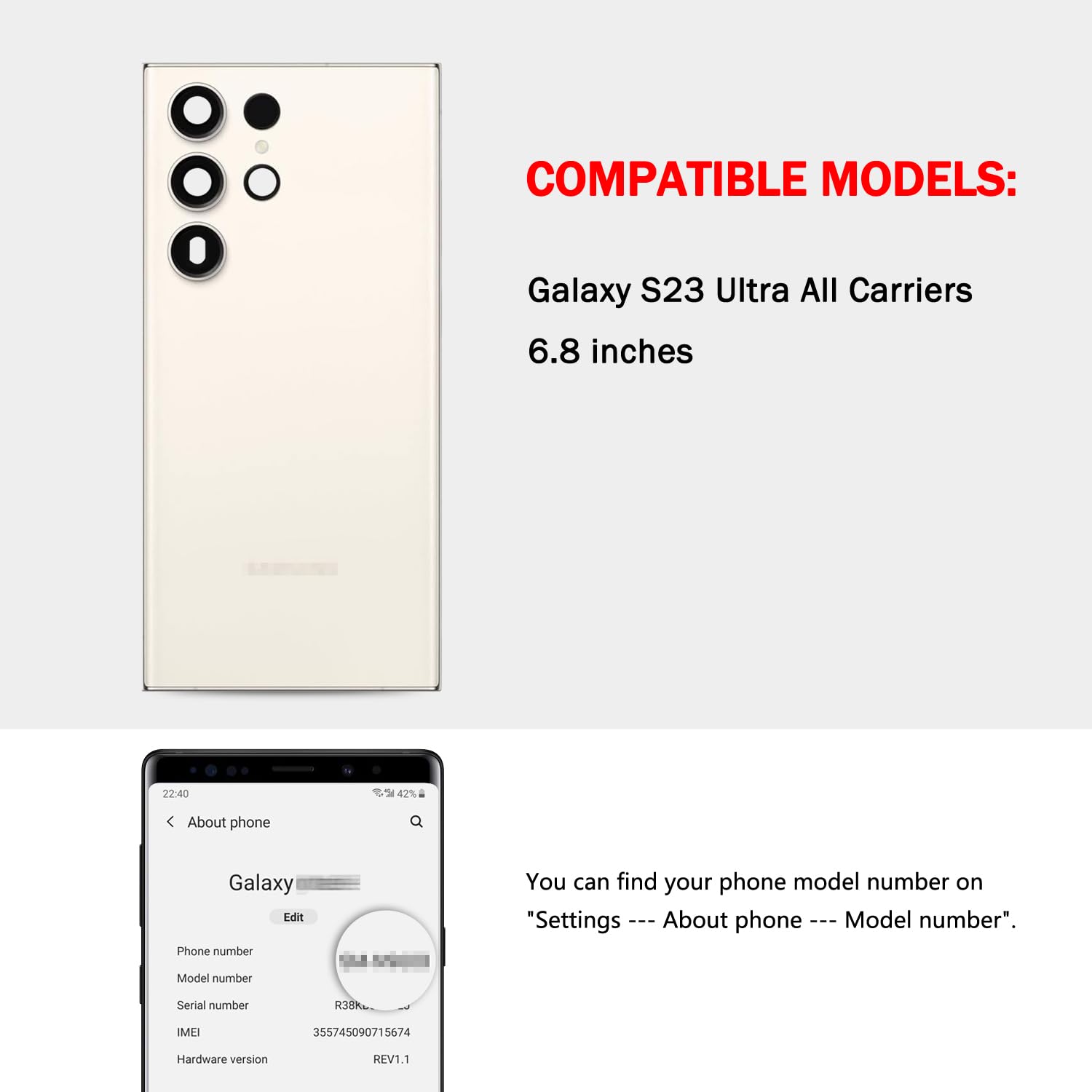 Amazon.com: UooFide Compatible for Samsung Galaxy S23 Ultra Back
