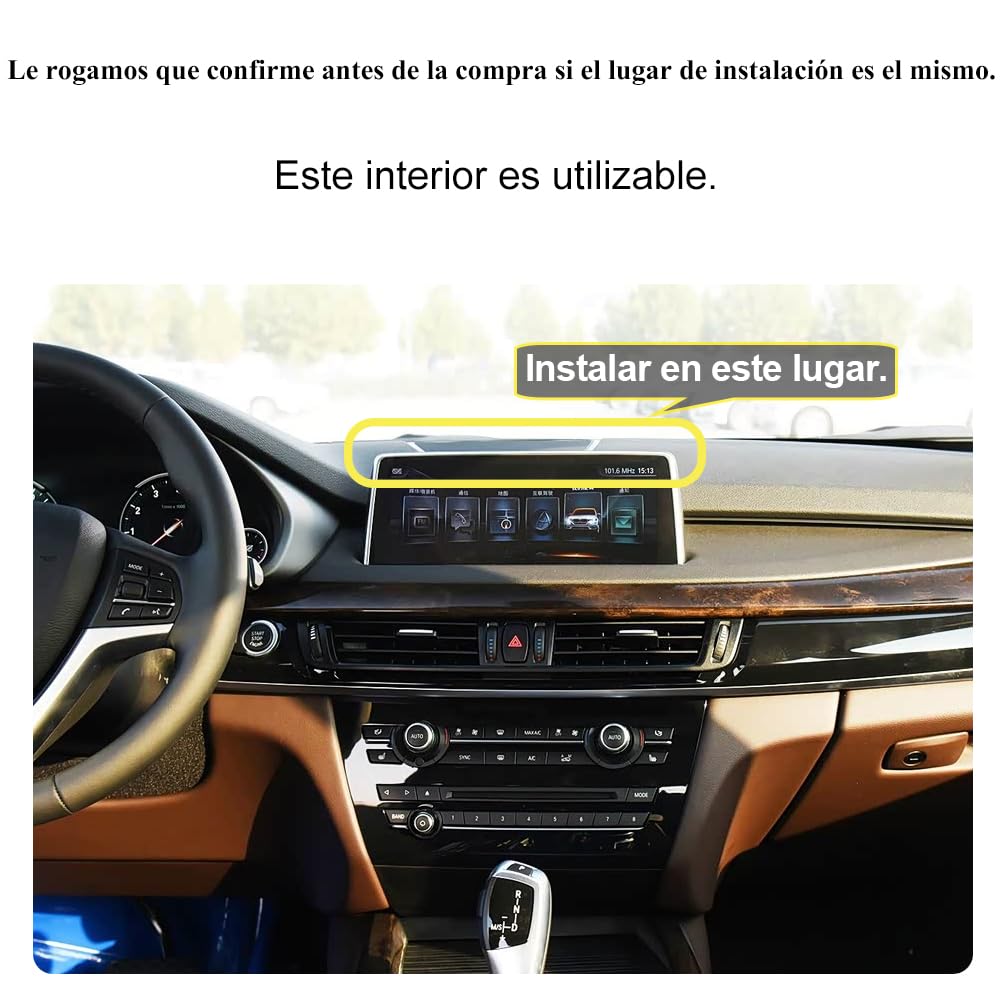 Soporte Movil Coche para BMW X5 / X6 Accesorios [Solo Compatible con BMW X5 y X6 F15,F16,F85,F86, años 2014-2018] Rotativo 360°、Operación con una Mano、Fácil de Instalar