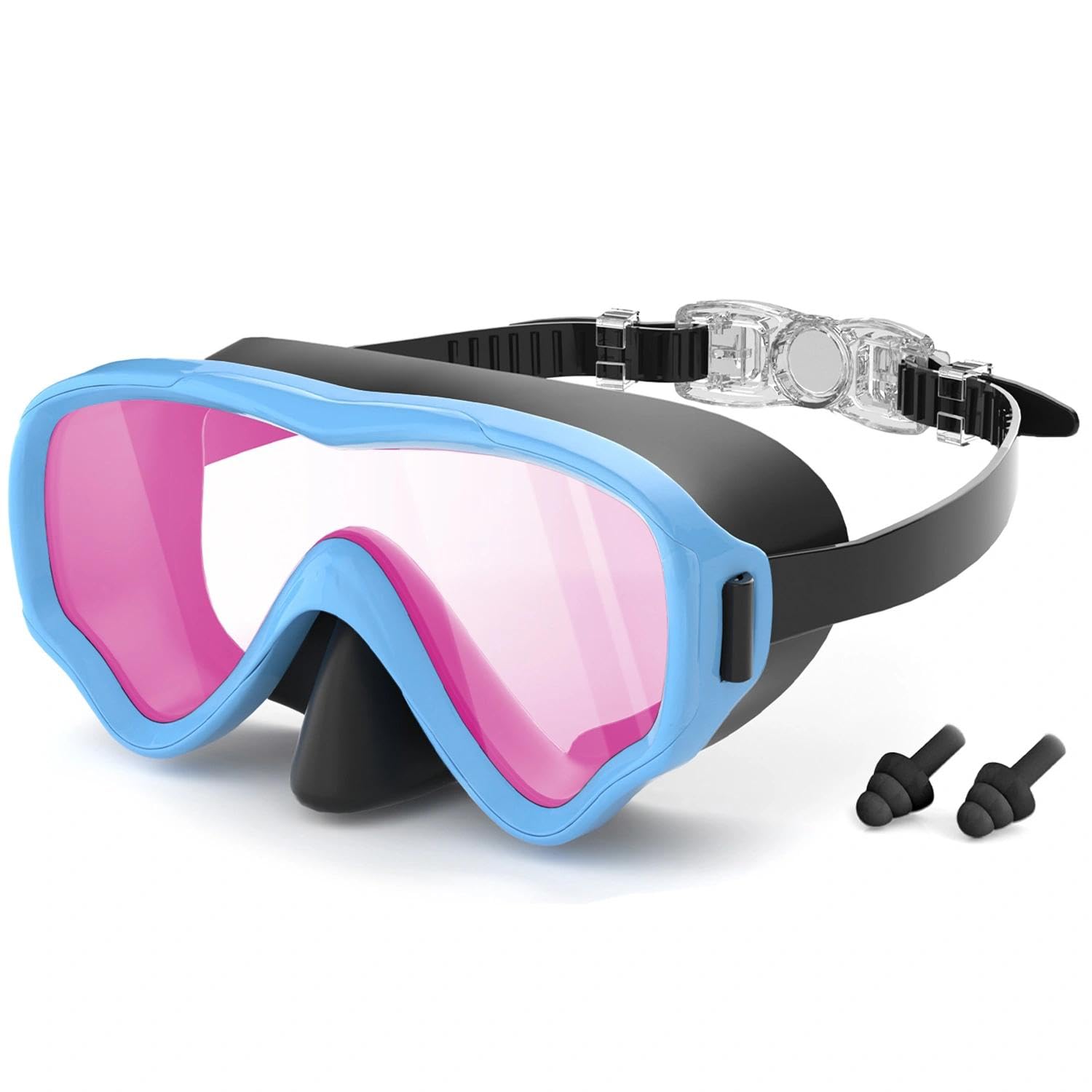 COOLOO Taucherbrille Kinder für 4-16 Jahre，180°Panorama HD Anti Nebel Anti-Leck Schnorchelmaske Kinder, Schwimmbrille mit Nasenabdeckung für Jungen Mädchen Jugendliche
