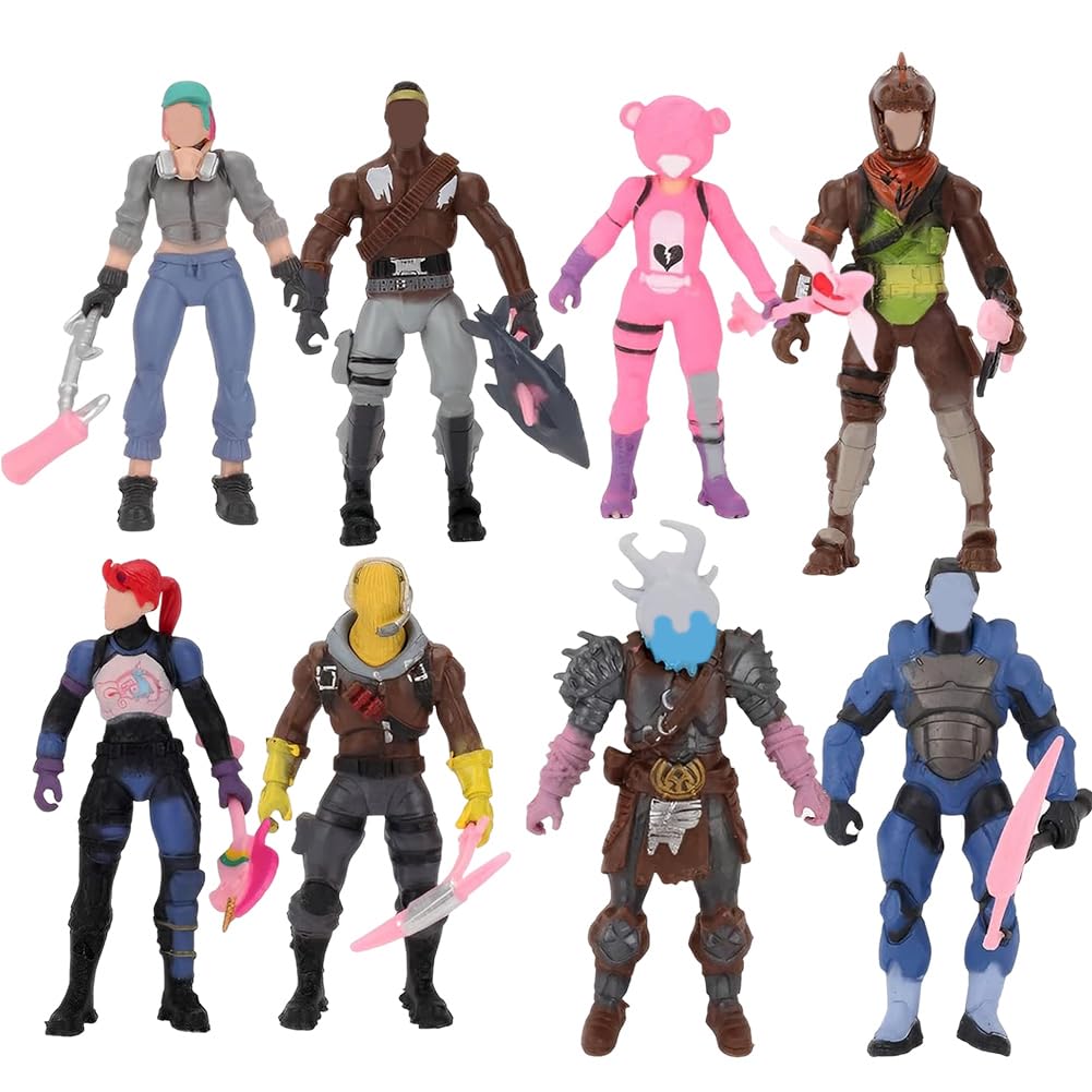8pcs Video Game Action Figures Set, Game Legendary Series Mini Figures Toys, Game Figures Cake Toppers, Cute Character Ornaments,Collectable Model Figure for Cupcake Topper Desk Home Car Decoration