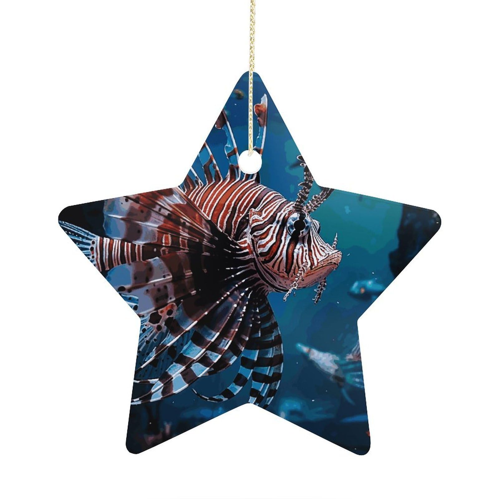 Fodpand Women's Style Fish In Fish Tank Ornament With String, Keepsake Hanging Decorations,Ceramic Ornaments For Men Indoor Home Holiday Party Gifts