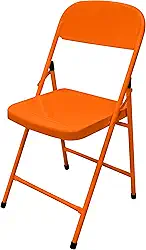 Cadeira Dobrável Aço Cor:Laranja