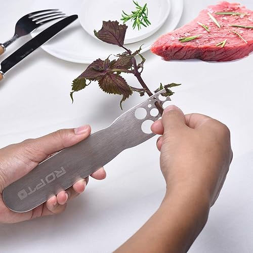 Pelacubos de hojas de acero inoxidable, col rizada, acelga, col rizada y pelacubador de hierbas de cocina Pelacubos de hojas de acero inoxidable, col rizada, acelga, col rizada y pelacubador de hierbas de cocina