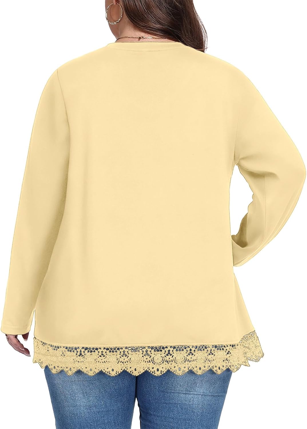 Lastshe Women's Plus Size Curvy Tunic Long Sleeves V Neck Comfortable Tunic Casual Tops fall fashion 2025 - Image 2