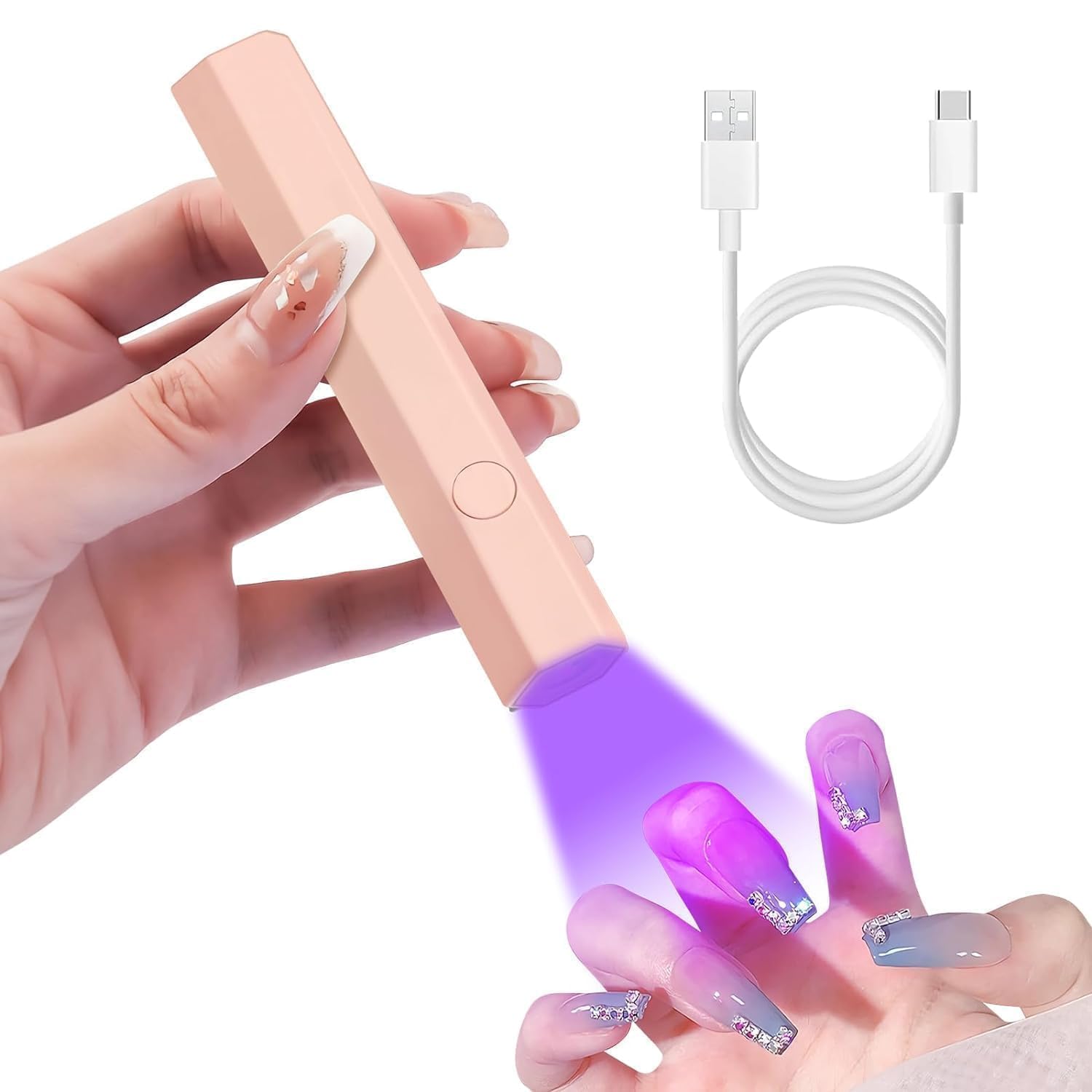 Professional UV/LED Nail Lamp, Quick-Dry UV Light for Nails, Gel Polish, Nail Tips, Poly Gel Extension Resin, Manicure,Soft Gel Tips, Nail Dryer, DIY Nail Art (Torch)-image-34