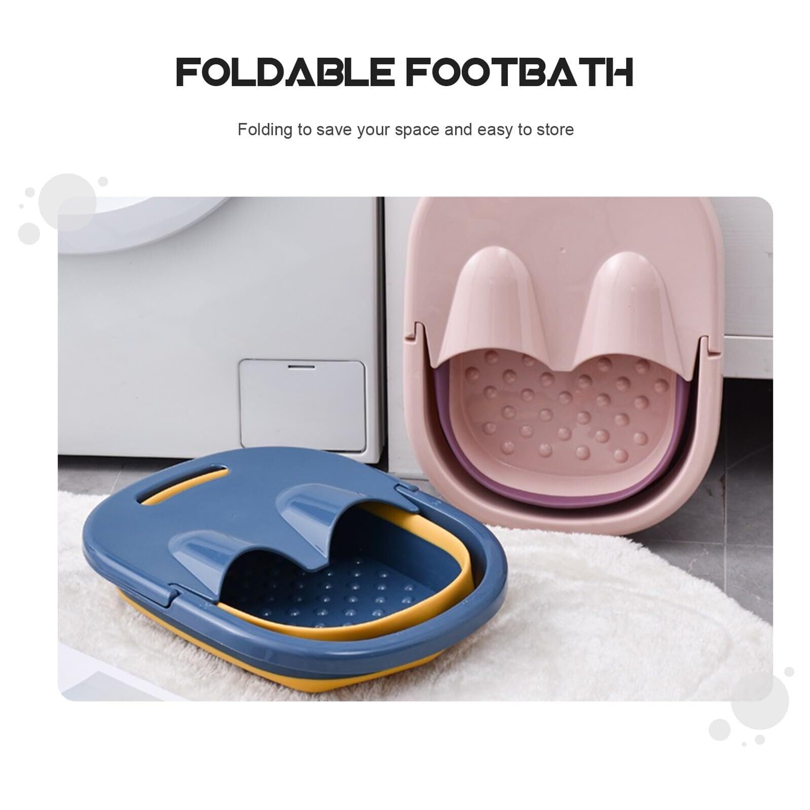 Fussbad Klappbare Fußbadewanne Aus Kunststoff for Den Heimgebrauch Fußwanne Pool(Pink)