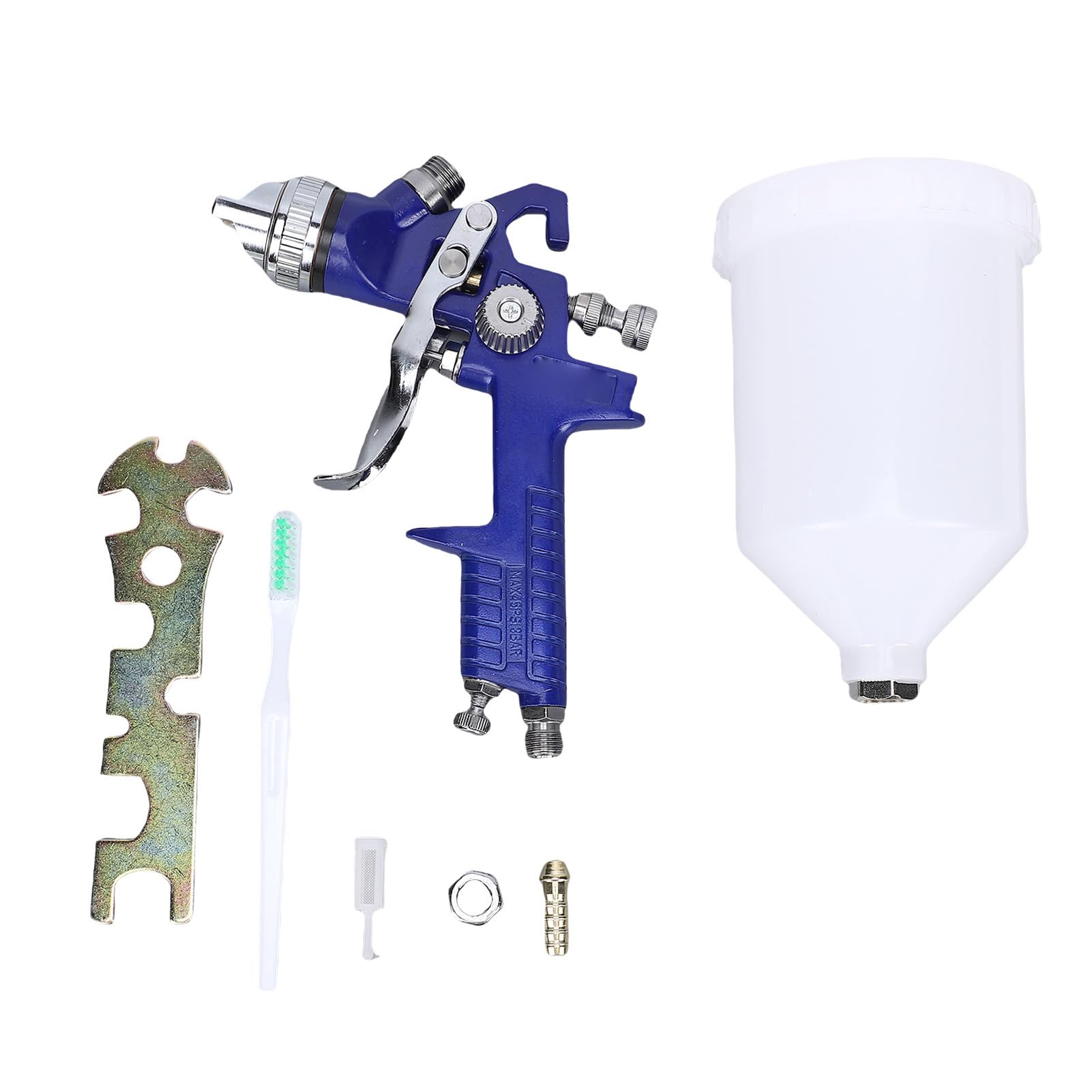 Pistola pulverizadora HVLP Boquilla de 1,7mm Taza de 600cc pulverizador de