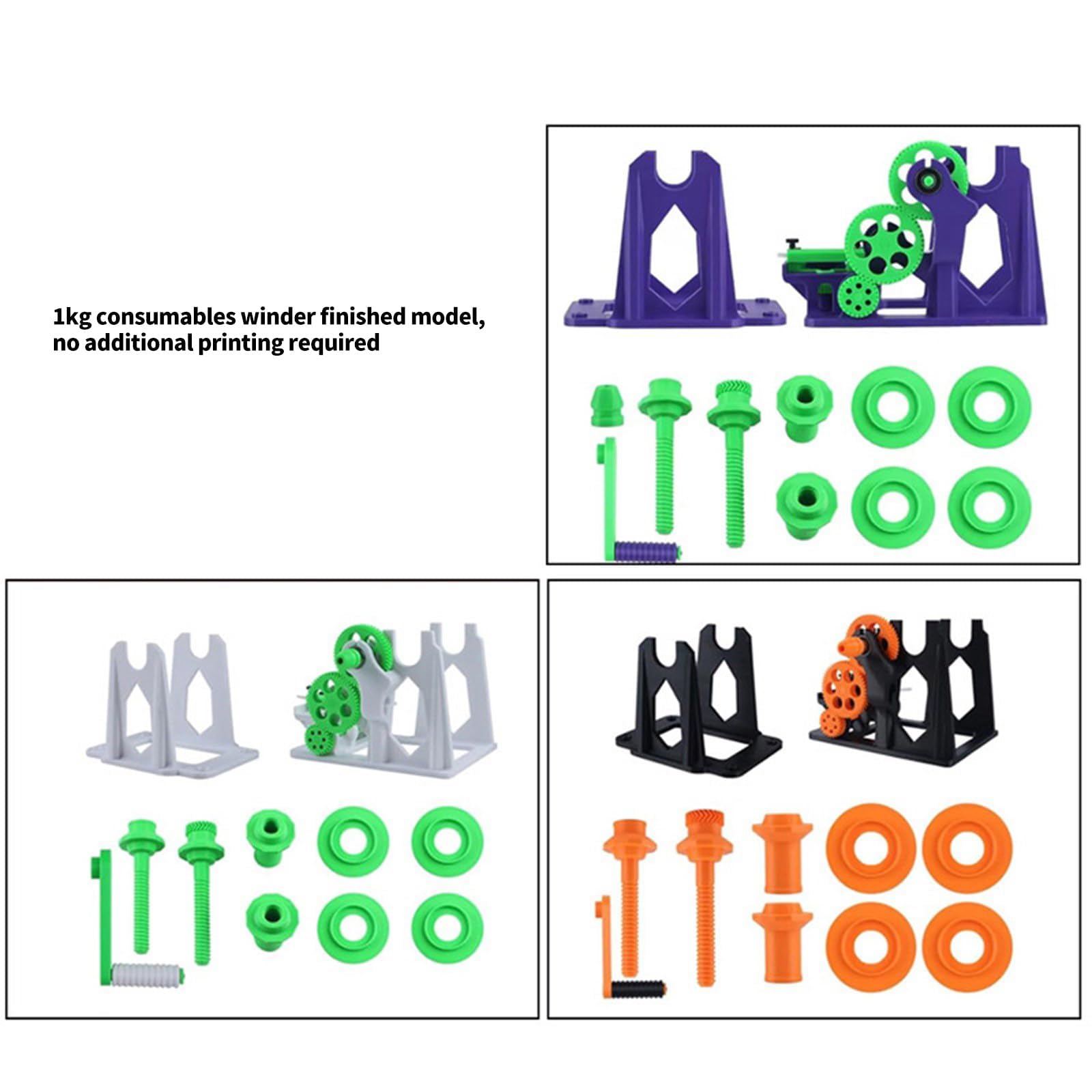 Bobinadora de filamento para impresora 3D, herramienta manual de manivela para gestión de bobinas sin enredos, portátil y fácil de montar, ideal para uso doméstico y taller