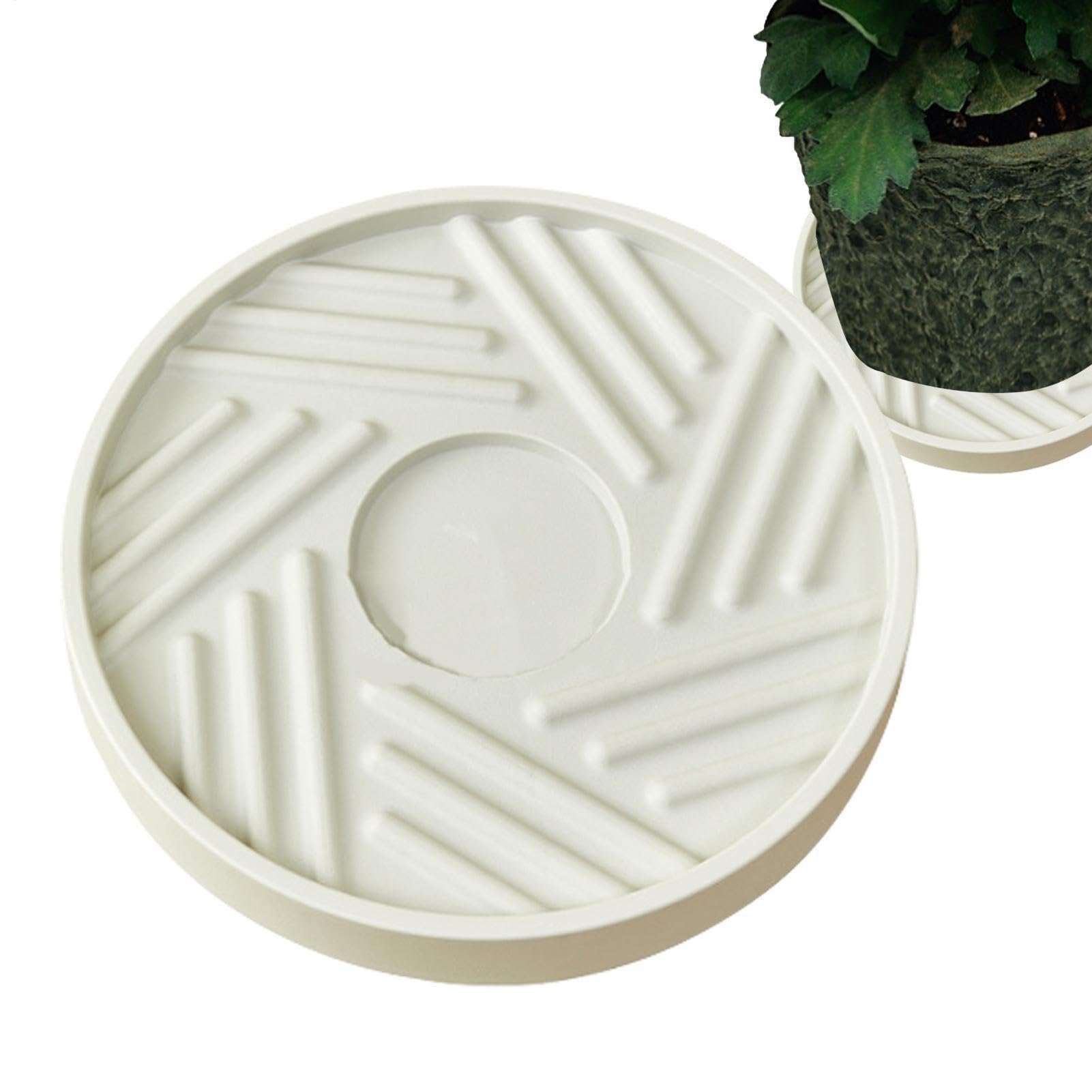 Plateau Roulant pour Pot de Fleurs Rond avec Base à Roulettes Amovibles