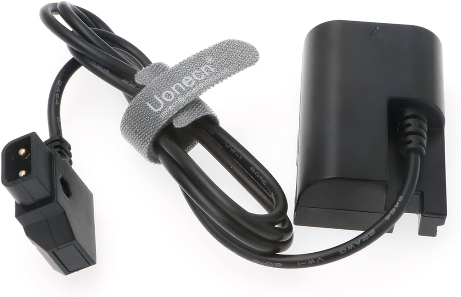 Uonecn LP E6 Dummy Battery to Dtap Male Power Cable for SmallHD 501 502 Monitor and Canon 5D Mark II 7D 60D