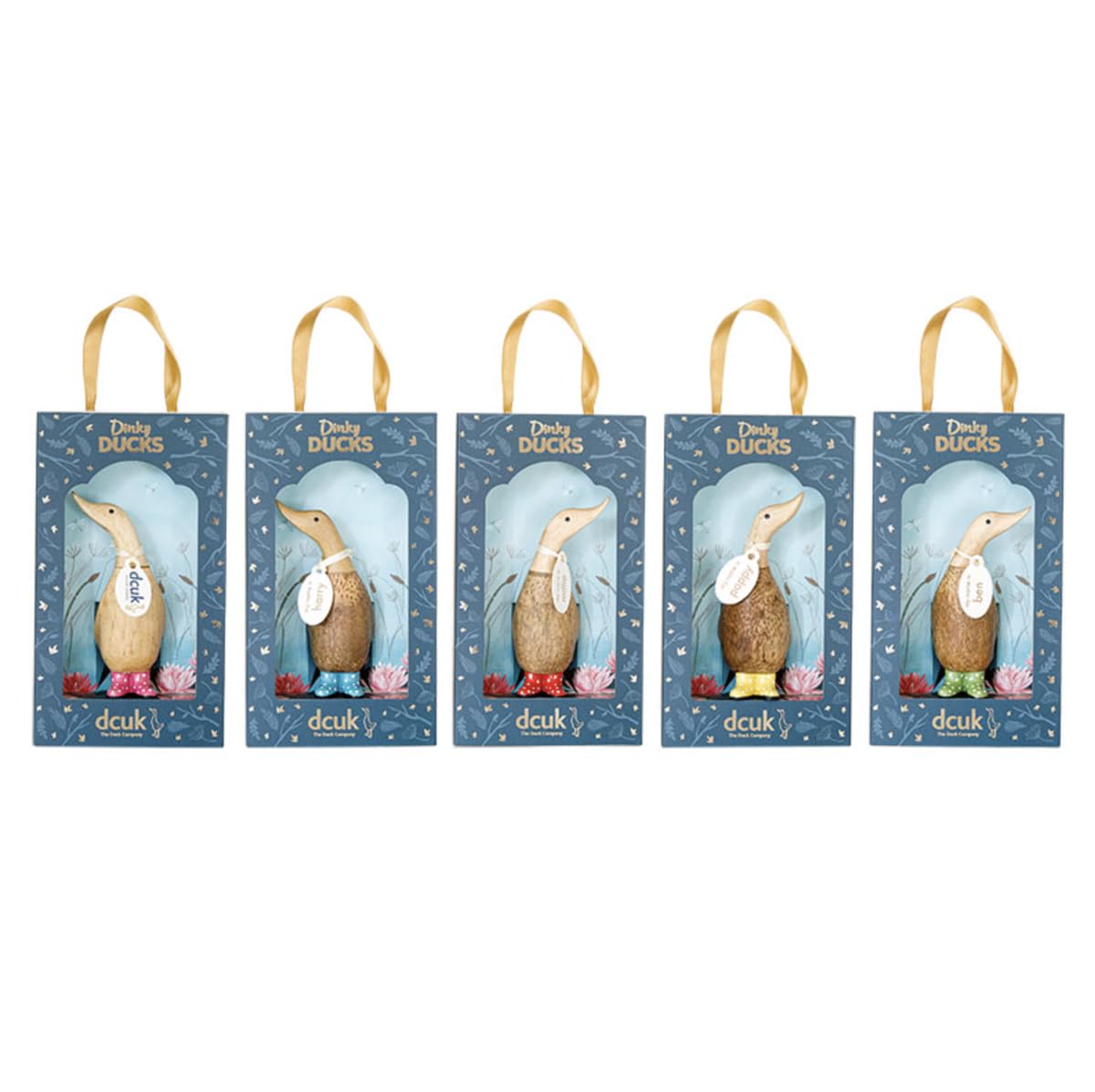DCUK Dinky - Pato de agua con lunares en caja de regalo, color rojo