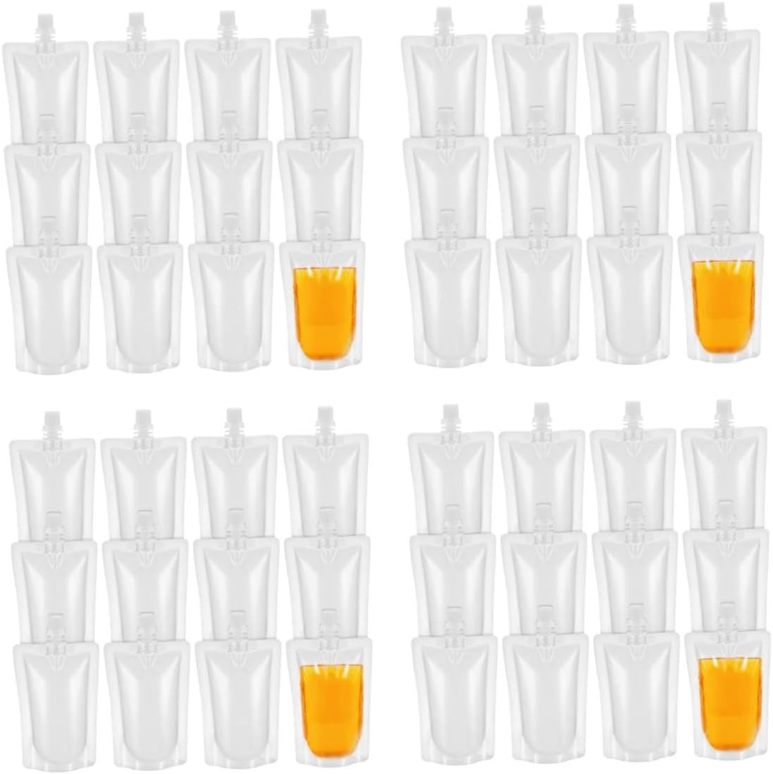 Alipis 200pcs Liquor Pouches Portable Plastic Beverage Bags for Drinks Juice Soybean Reusable Leak for Camping and Outdoor Activities