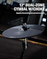 Vista 5 de Donner DED-200 MAX - Juego de batería electrónica con cabezales de malla estándar de la industria, caja de 10 pulgadas, Tom de 8 pulgadas, Tom de 10