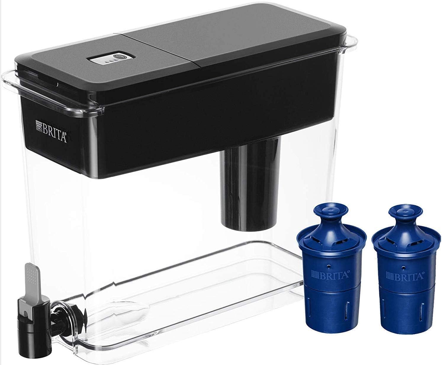 Brita 18 Cup Ultramax Dispenser with Replacement Longlast Filters… (Dispenser with 2