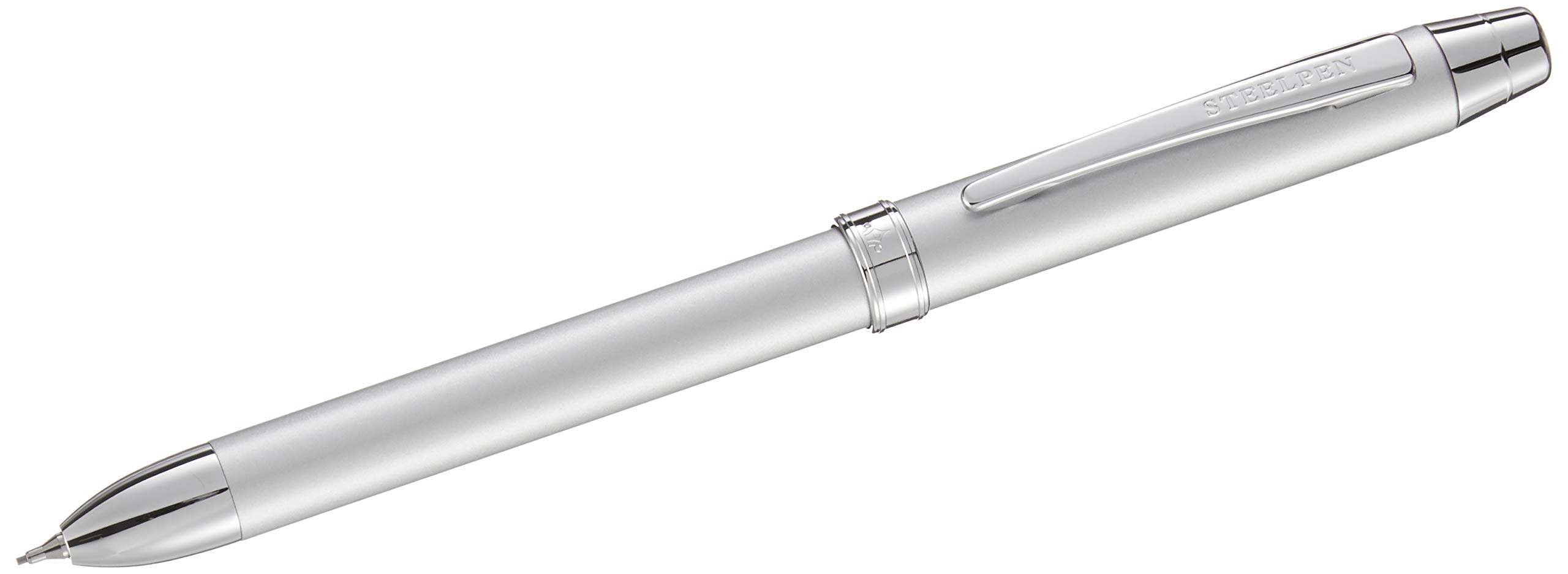 Steelpen 430-6 3 Fonksiyonlu Tükenmez Kalem Mat Gümüş