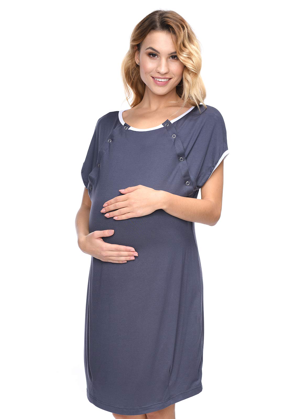 MijaCulture 3 en 1 vestido de nacimiento, camisón de lactancia, hospital, 4128