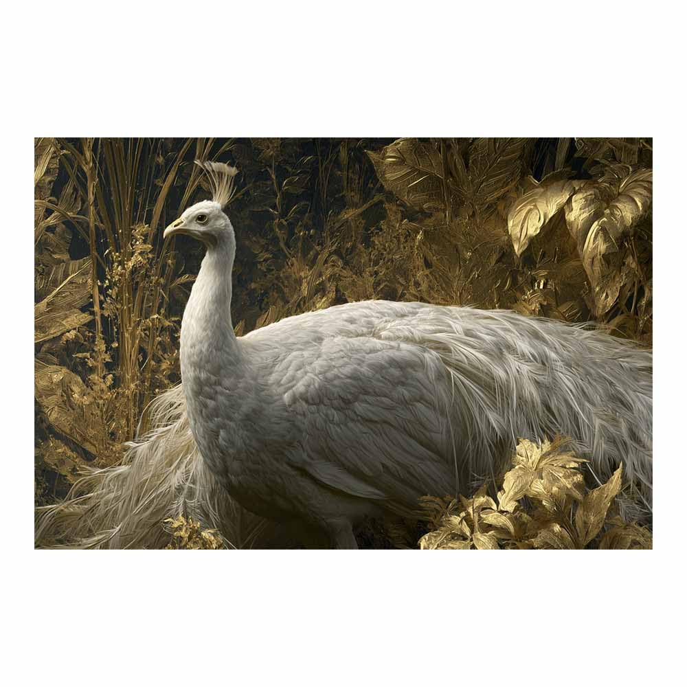 DMZPKZB Canvas Prints Paintings Goldens Foliage Peacock Cool Animal painting,Modern Wall Artwork,for bathroom,bedroom,office,hallway and stairs Decor(Multicolor)-70x100cm Unframed